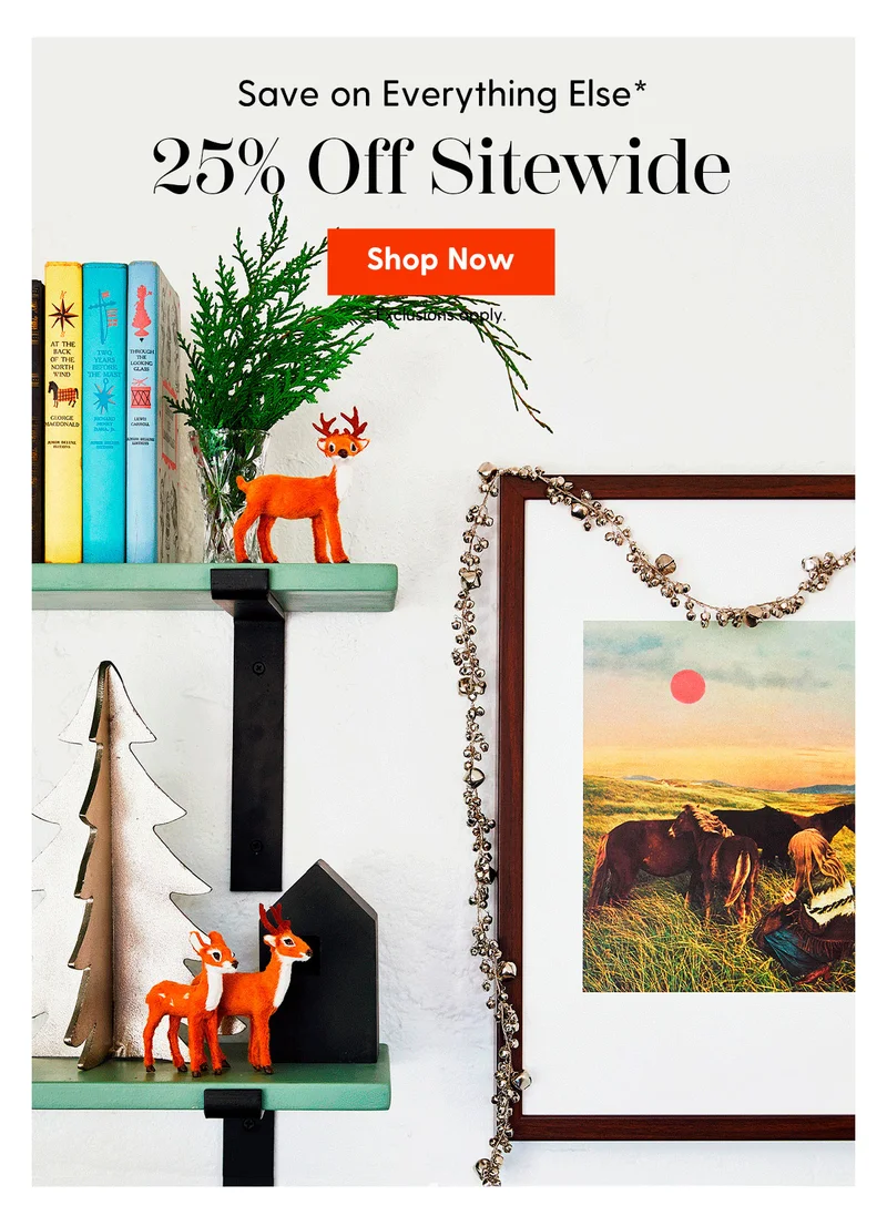 Save on Everything Else* | 25% Off Sitewide | Shop Now | Exclusions Apply.