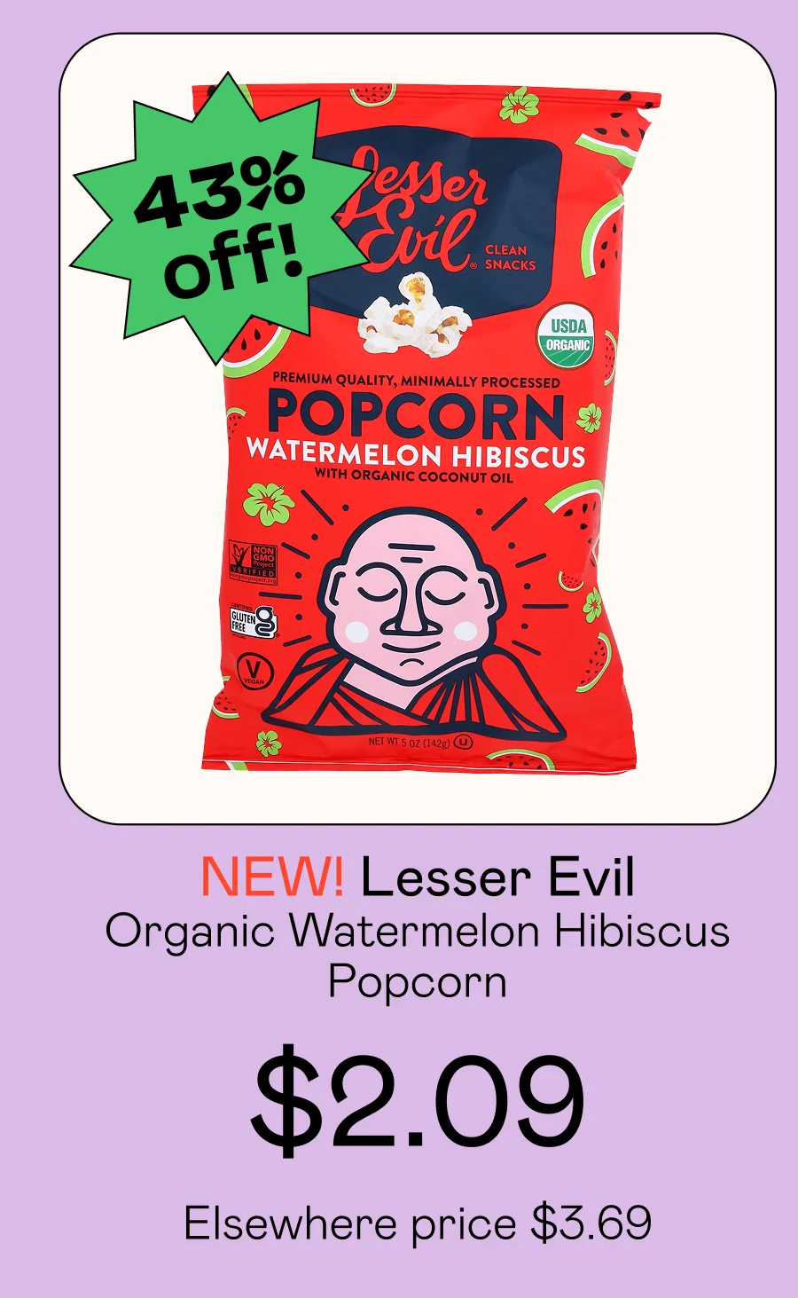 Organic Watermelon Hibiscus Popcorn