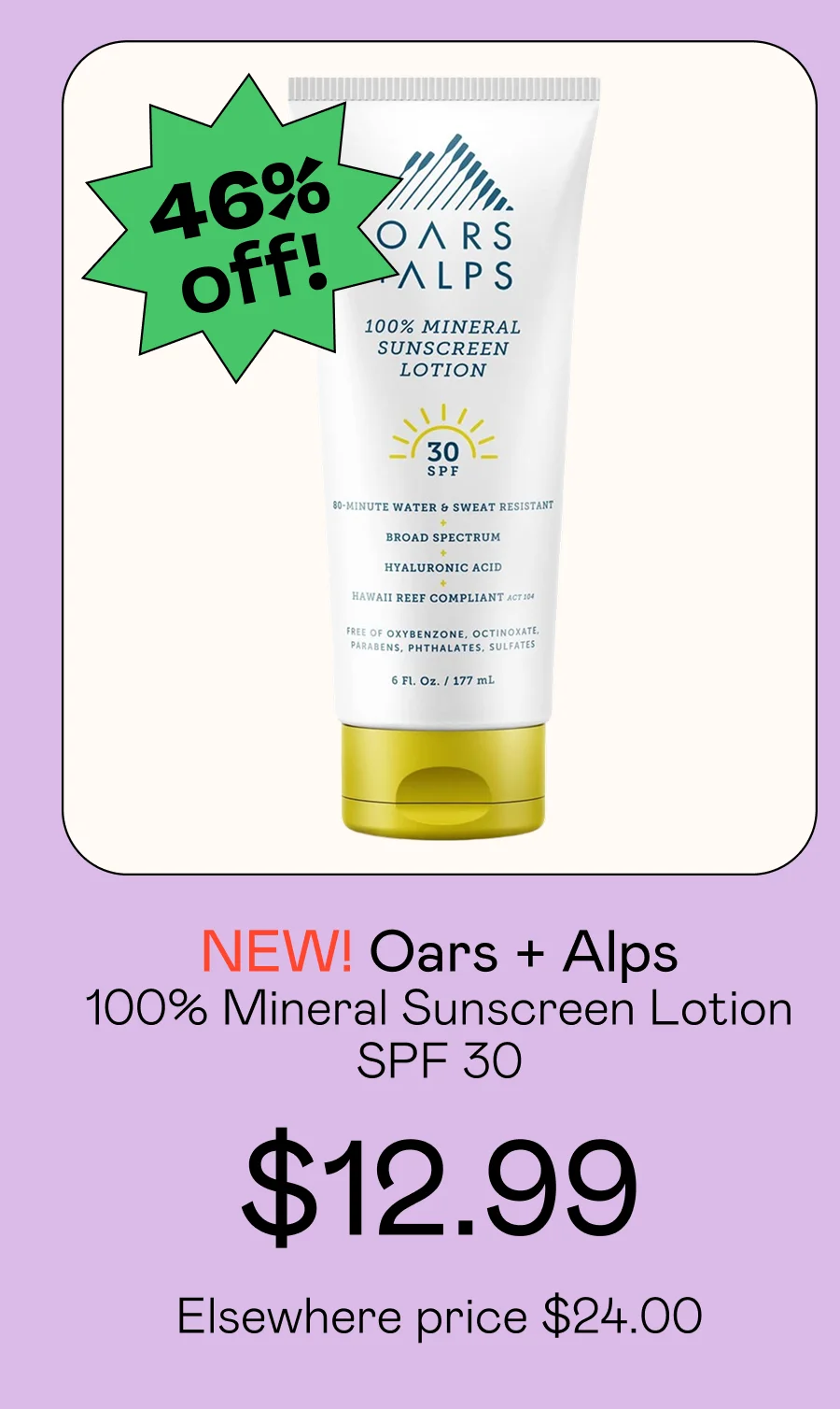 100% Mineral Sunscreen Lotion SPF 30