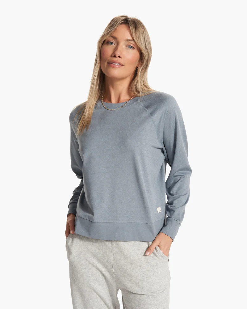 Image of Long Sleeve Halo Crew | Flint Heather