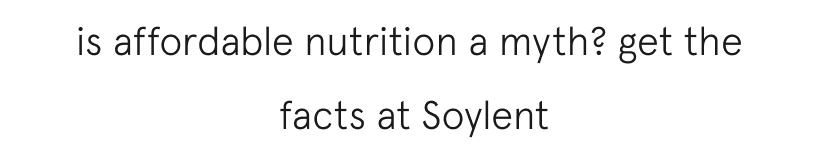 is affordable nutrition a myth