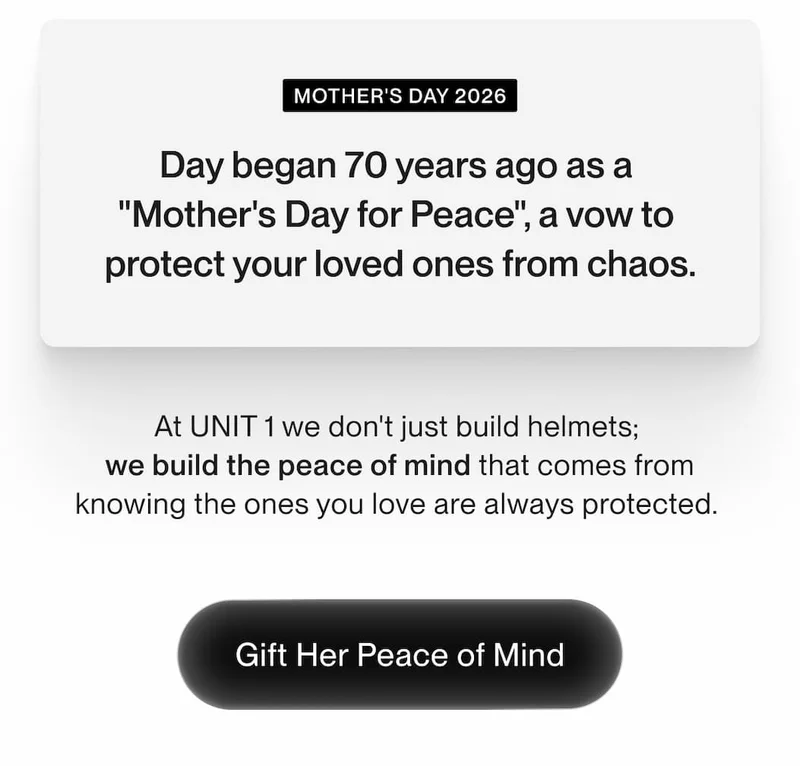 Mother’s Day message about protecting loved ones with safe, reliable cycling gear