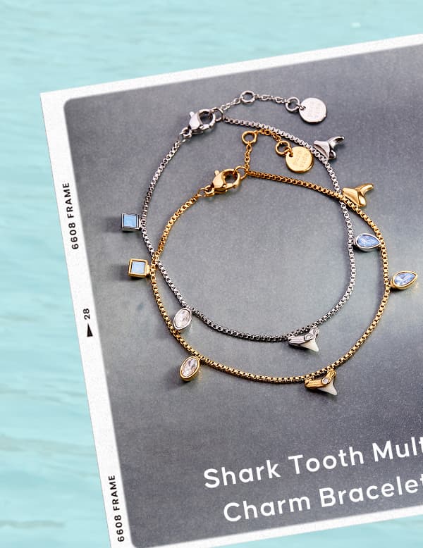 Shark Tooth Multi Charm Bracelet