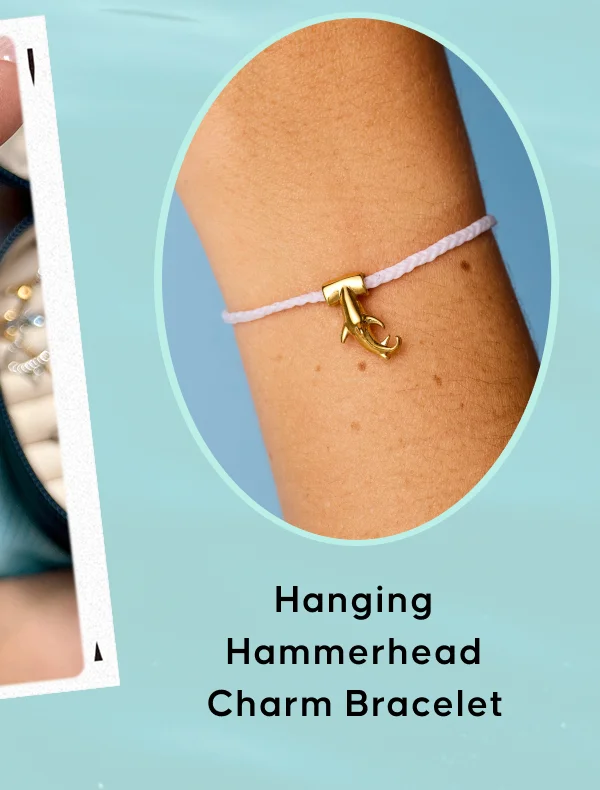Hanging Hammerhead Charm Bracelet