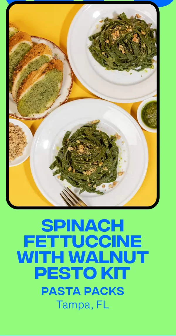 Spinach Fettuccine With Walnut Pesto Kit