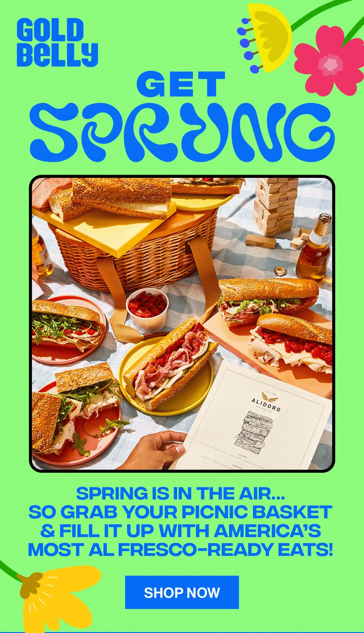 Spring is in the air.. so grab your picnic basket & fill it up with America's most Al Fresco-Ready eats!
