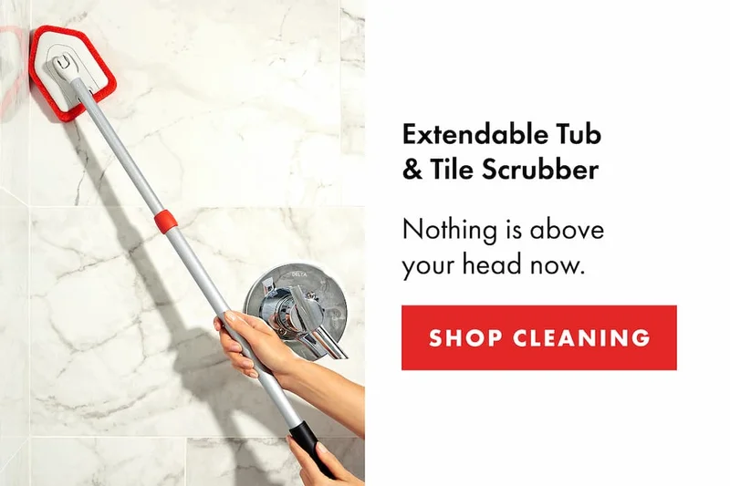 Extendable Tub & Tile Scrubber. Nothing is above your head now. | SHOP CLEANING