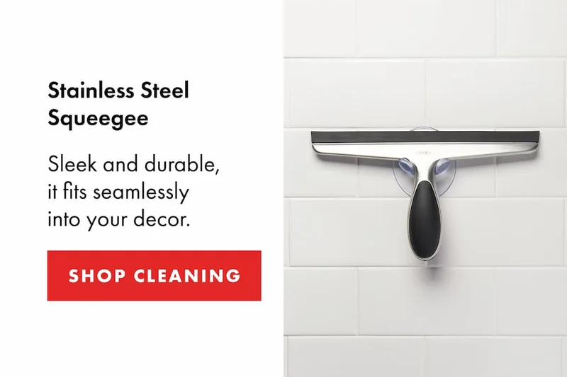 Stainless Steel Squeegee. Sleek and durable, it fits seamlessly into your decor. | SHOP CLEANING