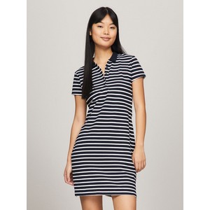 Slim Fit Stripe Stretch Polo Dress