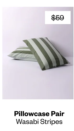 Shop - Pillowcase Pair - Wasabi Stripes