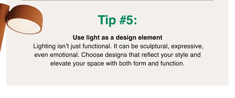 Use light as a design element