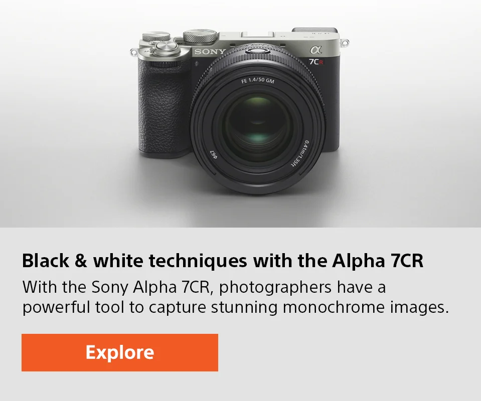 Black & white techniques with the Alpha 7CR | With the Sony Alpha 7CR, photographers have a powerful tool to capture stunning monochrome images. | Explore