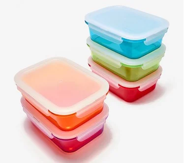 LocknLock Set of 5 Multi-Color Tritan Rectangle Set