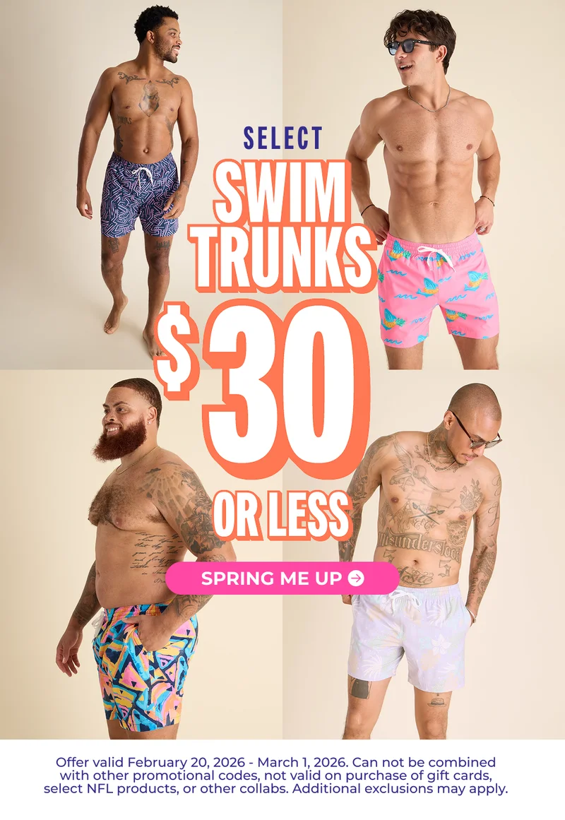 SELECT SWIM TRUNKS: $30 OR LESS