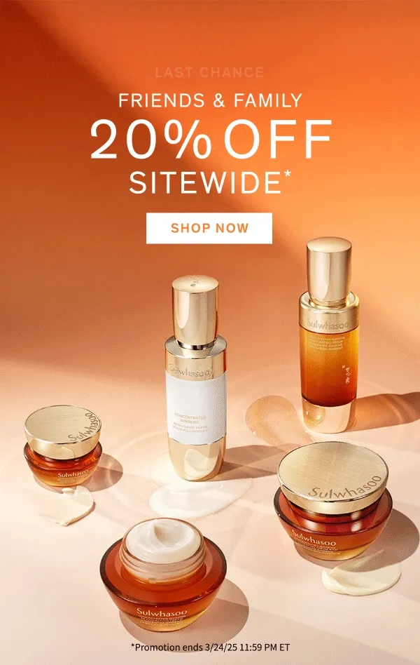 Last Chance: Friends & Family 20% off sitewide