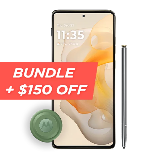 $150 off moto g stylus 5G - 2024 + moto tag