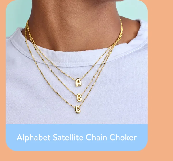 Alphabet Satellite Chain Choker