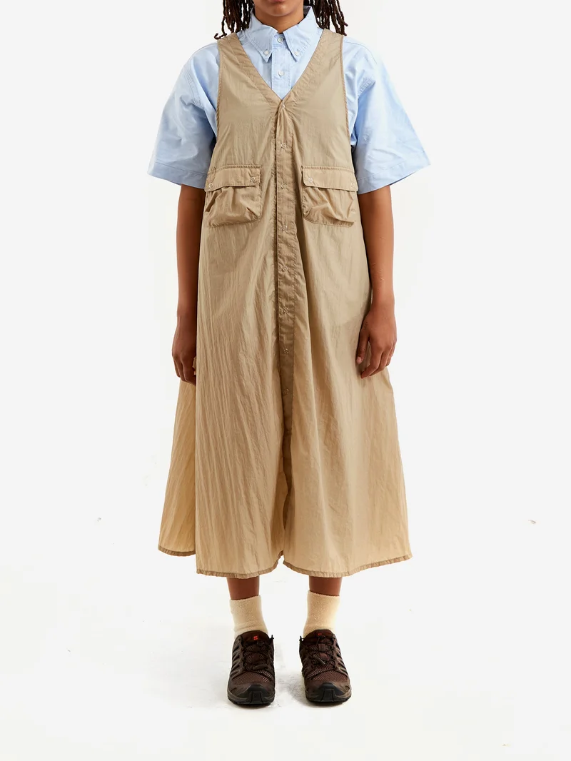 Image of Beams Boy Pocket Front Dress - Beige