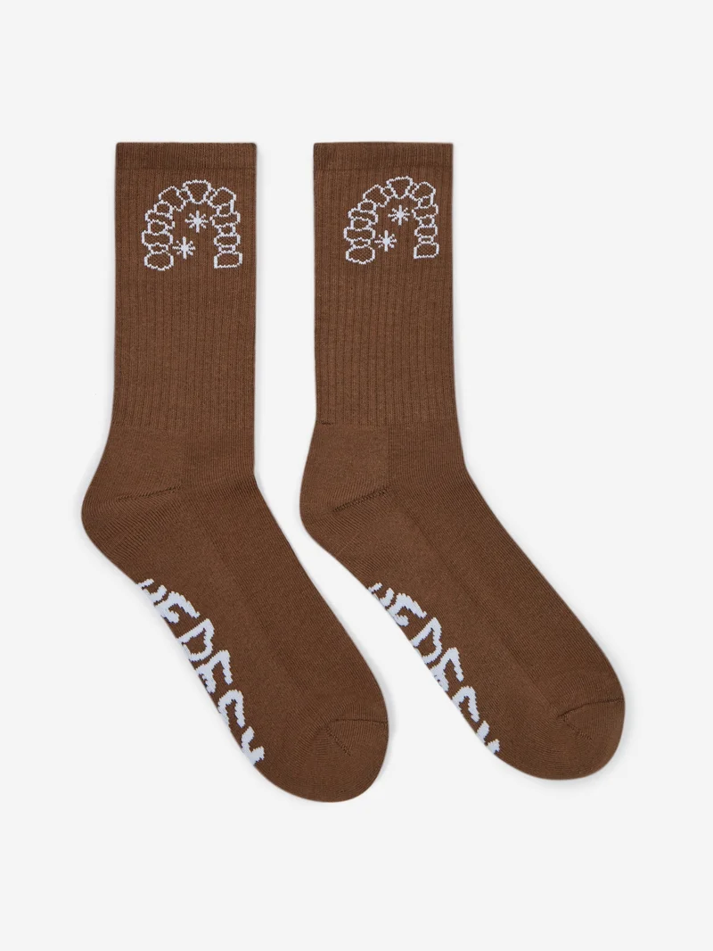 Image of Heresy Arch Socks - Brown