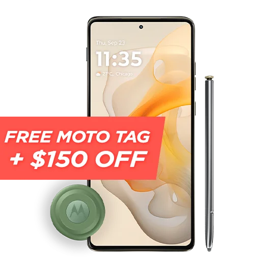 $150 off moto g stylus 5G - 2024 + free moto tag