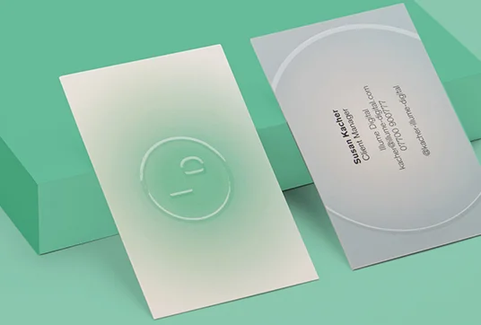 Raised Spot Gloss Business Cards