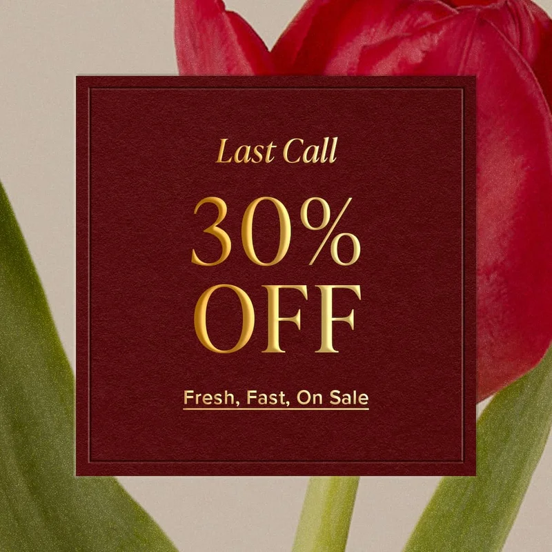 Last Call: 30% Off! Fresh, Fast, On Sale