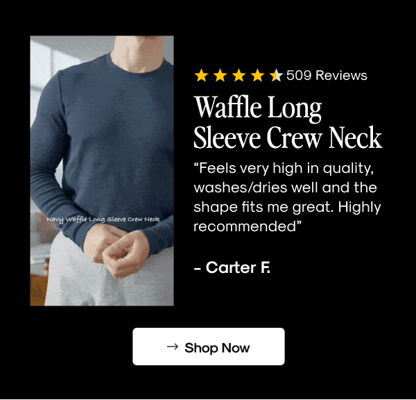 Waffle Long Sleeve Crew Neck