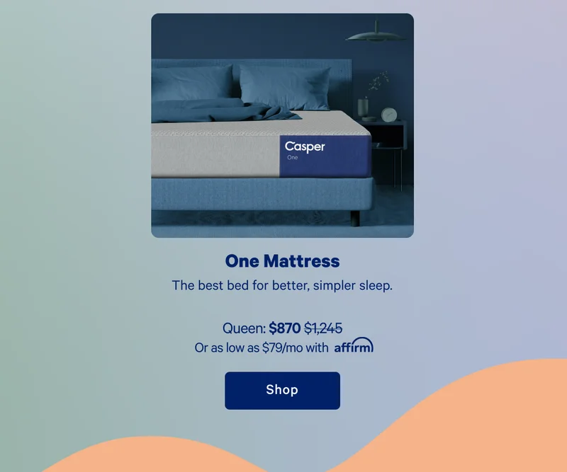 One Foam Mattress >> The best bed for better, simpler sleep. >> Shop >>