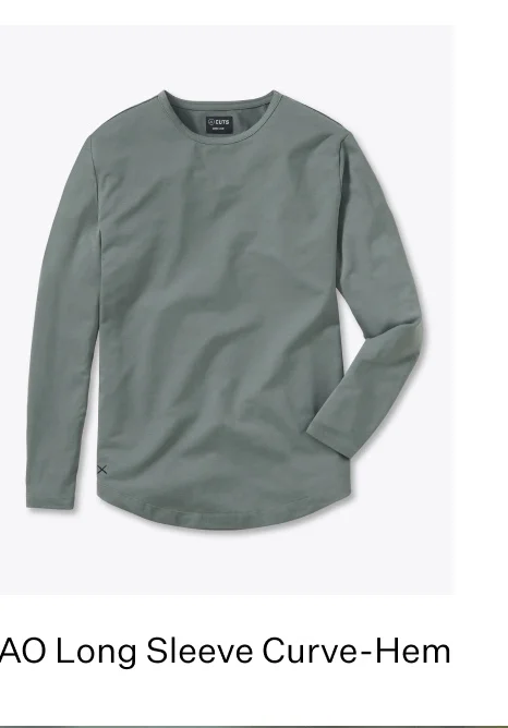 AO Long Sleeve Curve-Hem Tee