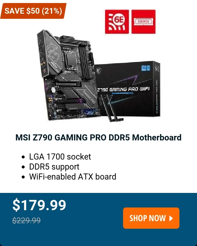 MSI Z790 GAMING PRO DDR5 Motherboard