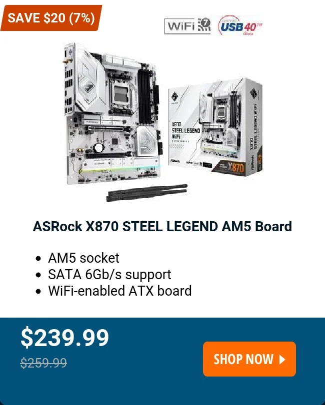 ASRock X870 STEEL LEGEND AM5 Board
