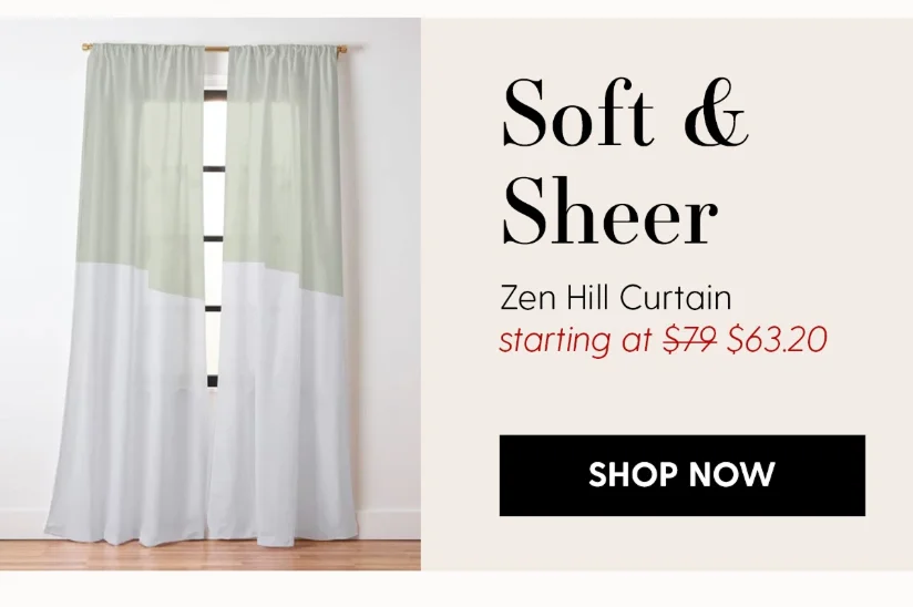 Green and Silver Gray Curtain