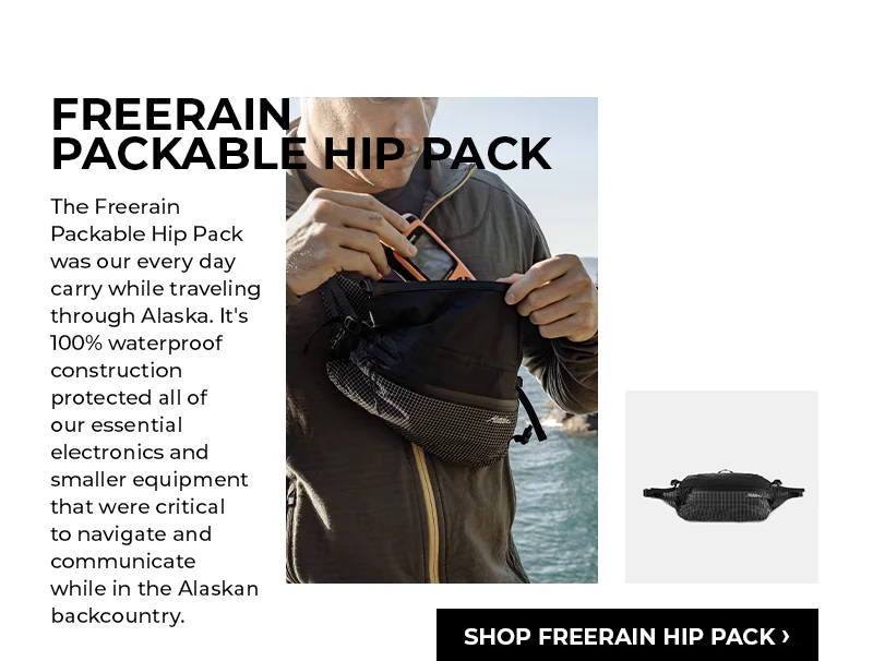 Freerain packable hip pack