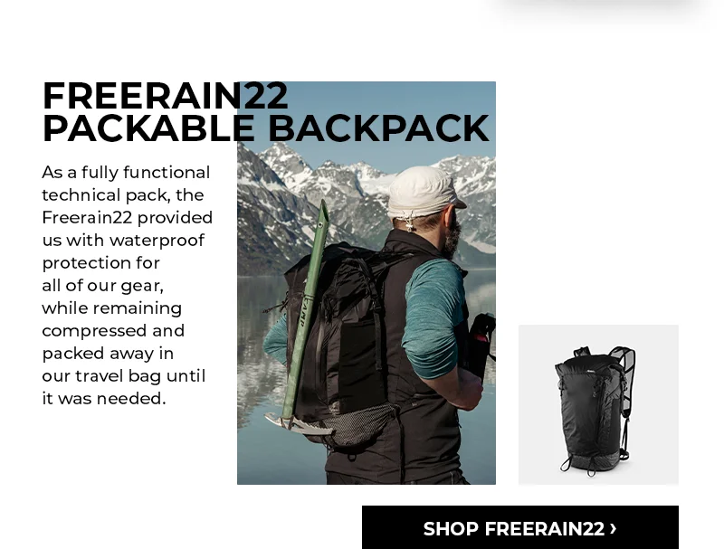 Freerain22 packable backpack