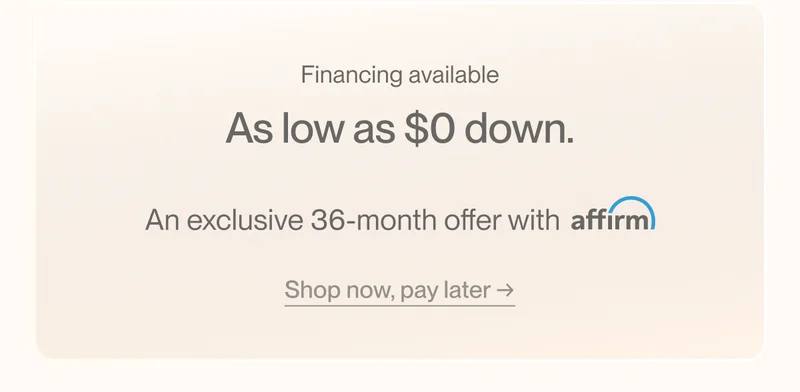 Financing available