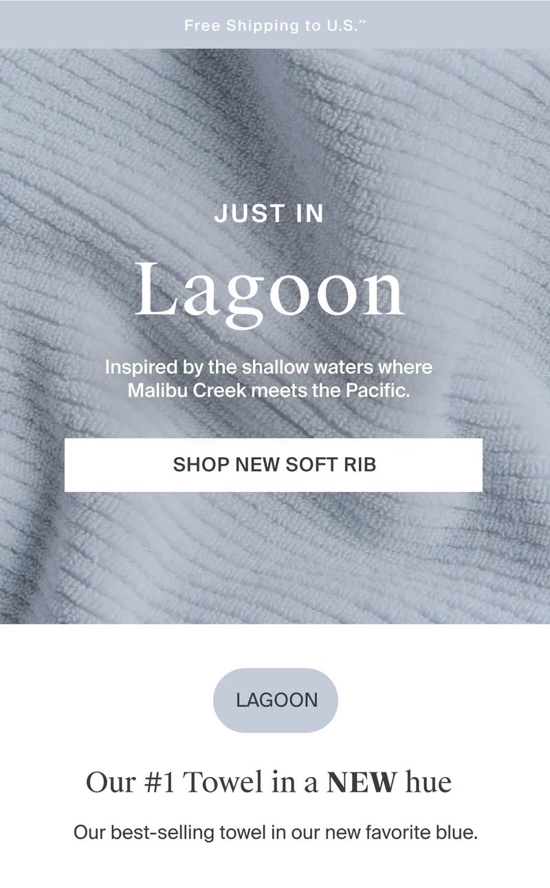 Just in, Lagoon. Shop new soft rib.