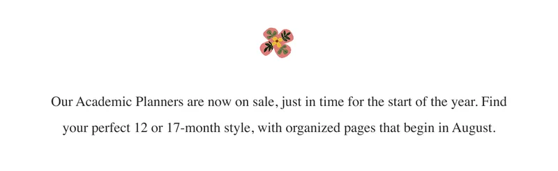Shop Academic Planners Now 20% Off