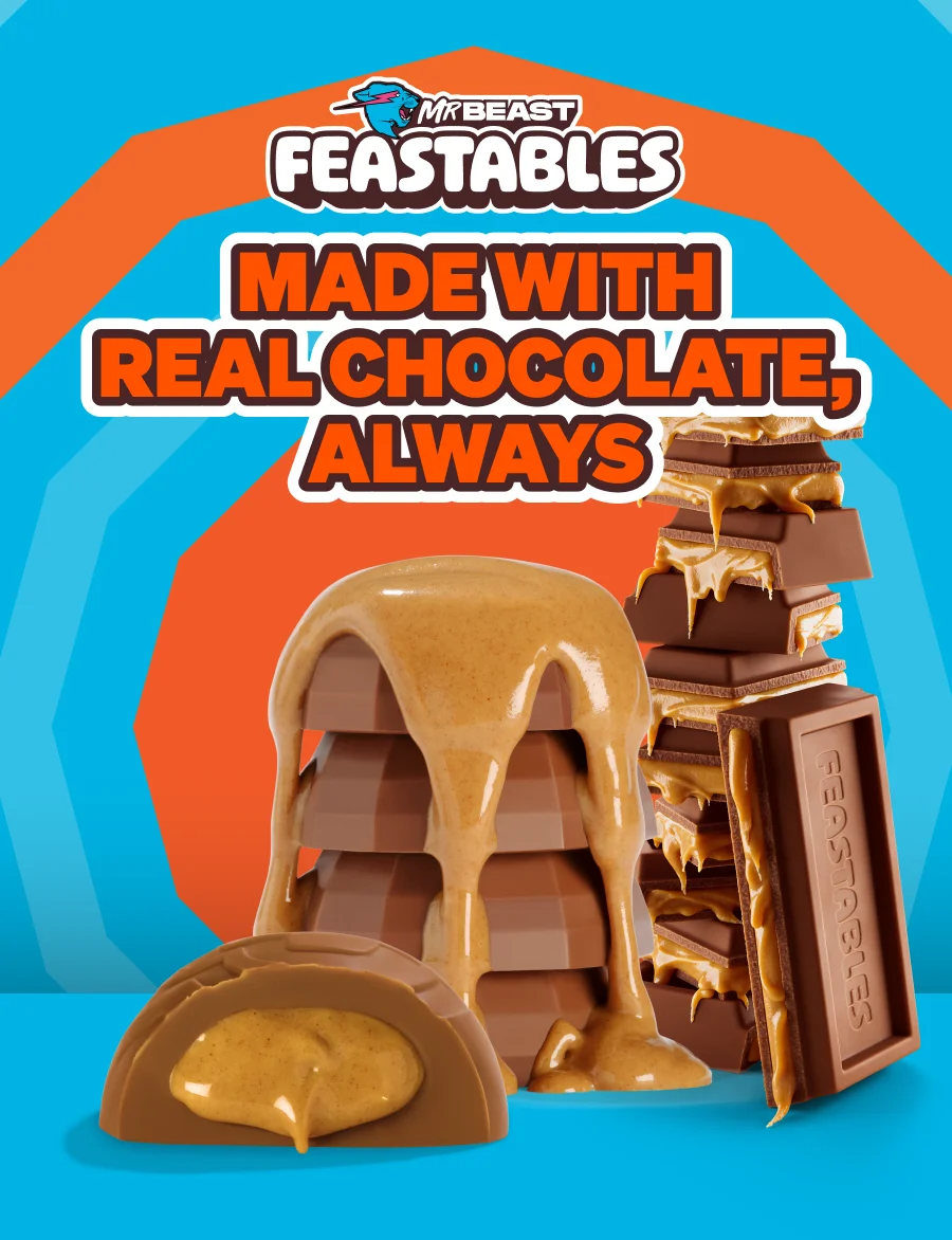 MrBeast Feastables is made with real chocolate, always!