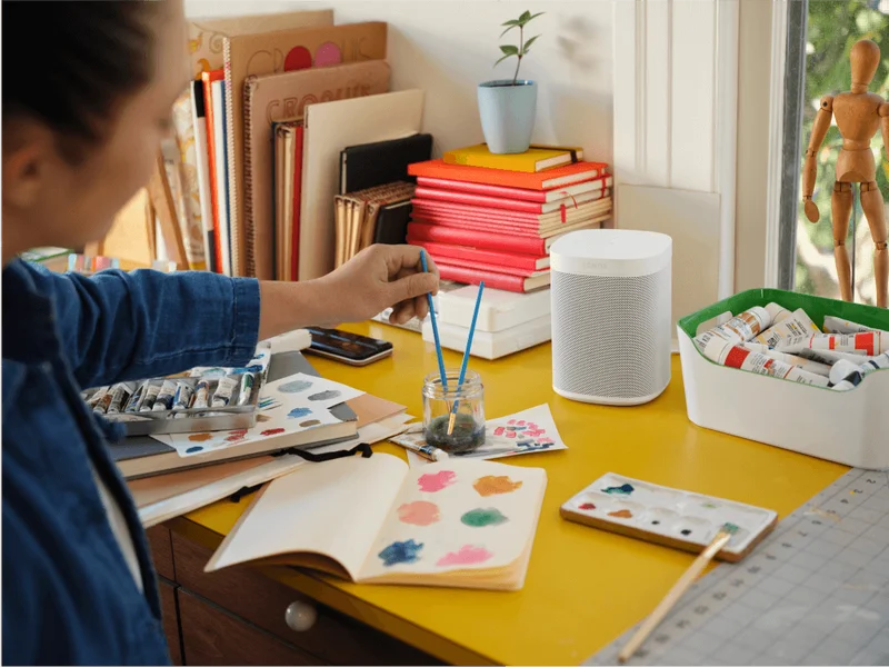 Sonos One art studio