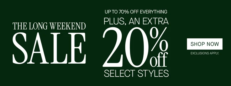 UP TO 70% OFF EVERYTHING
