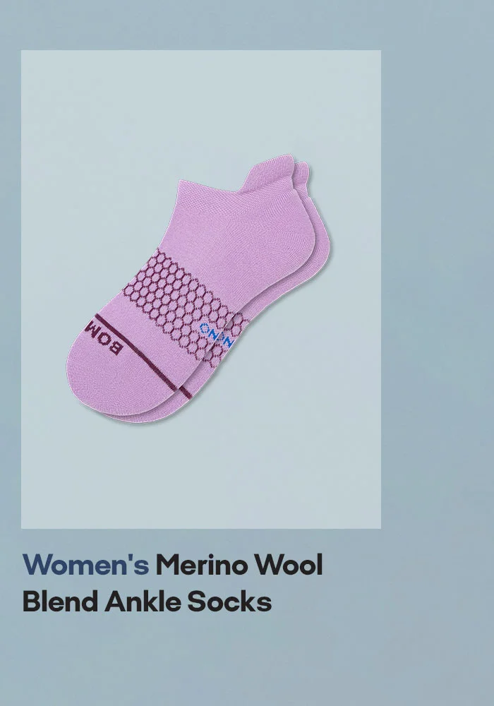 Women's Merino Wool Blend Ankle Socks