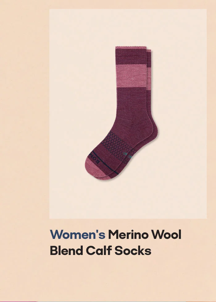 Women's Merino Wool Blend Calf Socks