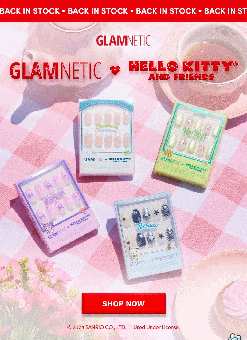 Hello Kitty is back in stock. Shop Now