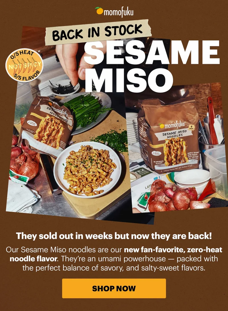 Back in Stock Sesame Miso