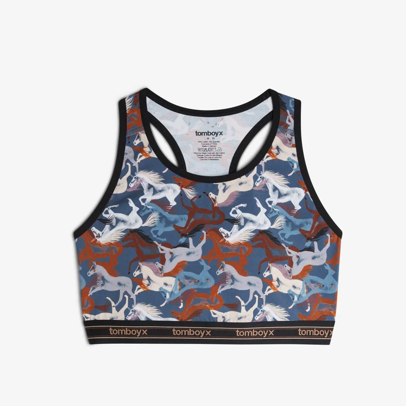 Image of Racerback Soft Bra - Lucky Horses
