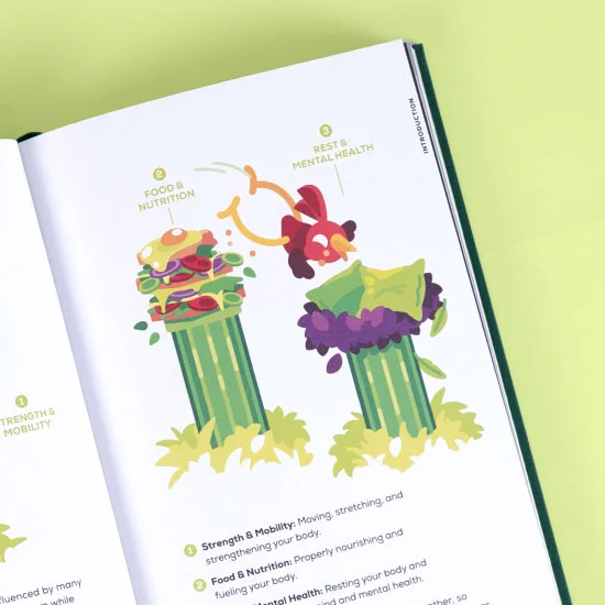 Close up of Health Journal artwork
