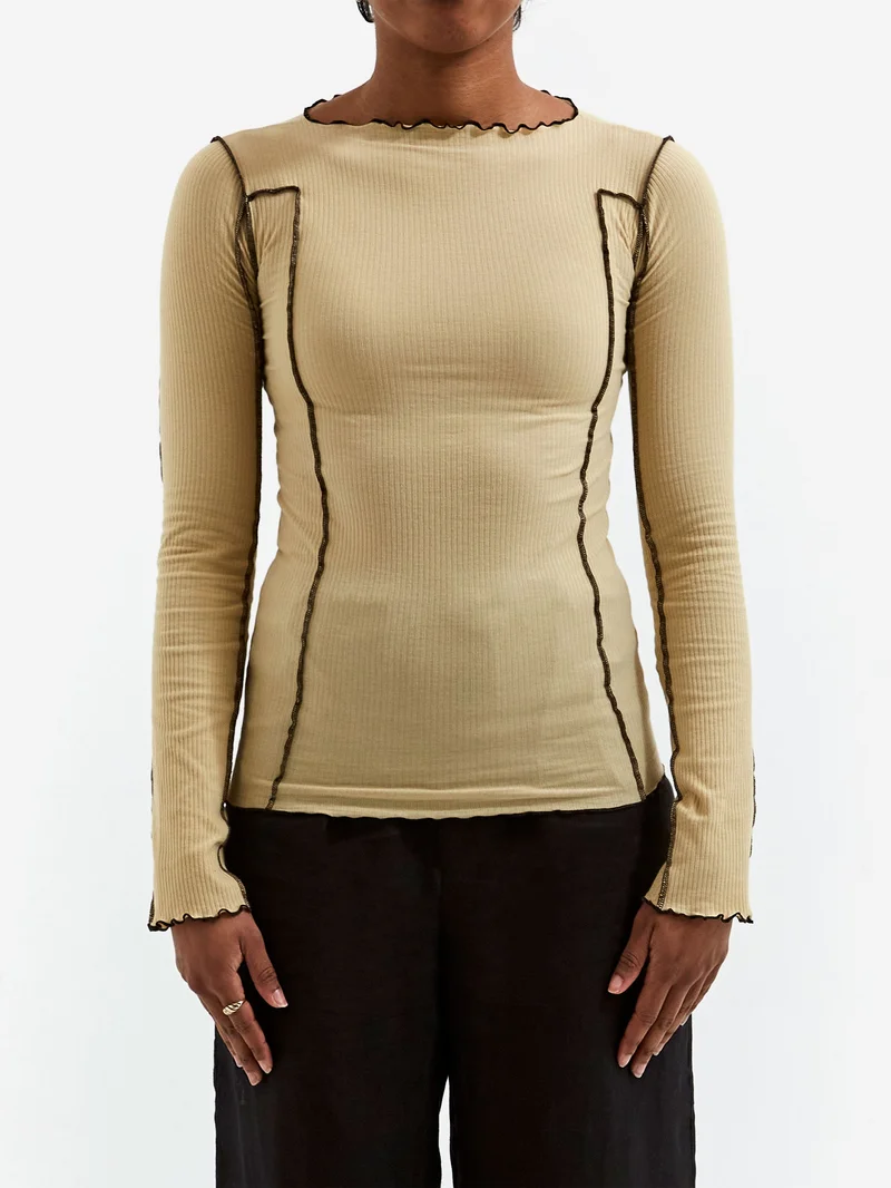 Image of Baserange Omato Long Sleeve Tee - Hen Yellow