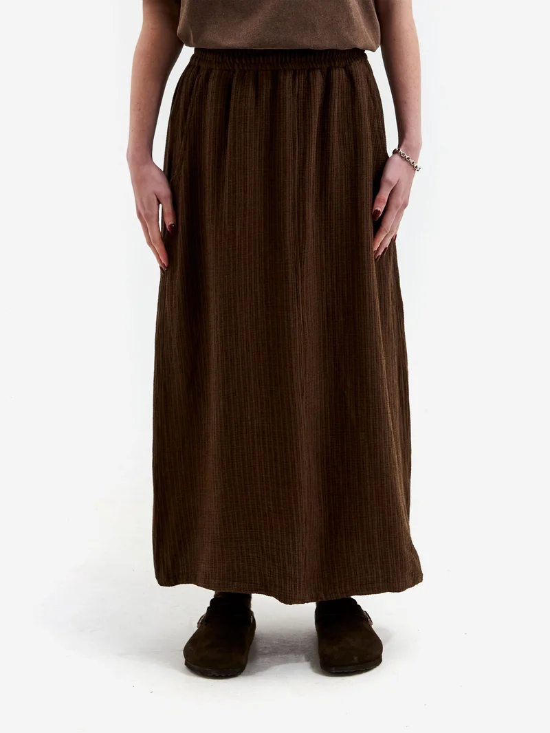 Image of Heresy Scrim Skirt - Brown