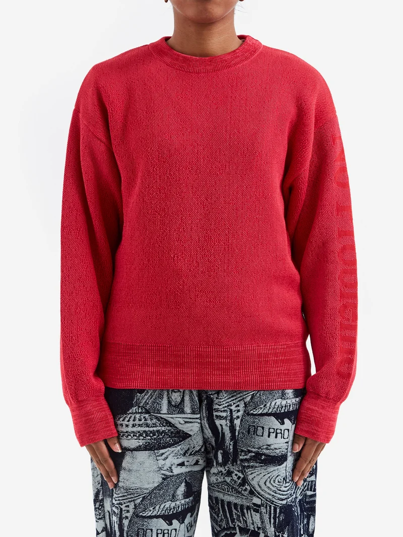 Image of No Problemo Glitch Knit Crew Neck - Pink