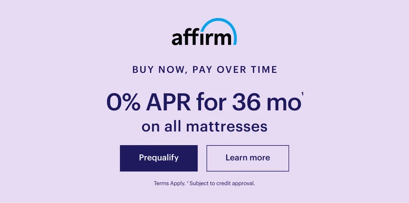 0% APR for 36 mo on all mattresses